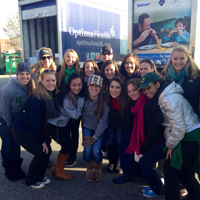 The women's gymnastics team took part in the Mayflower Marathon.